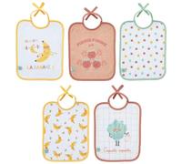 Set di 5 bavaglini per nascita, 20 x 25 cm