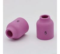 Set di 5 beccucci in ceramica per lenti a gas TIG per SR WP-9/20/25 e WP-17/18/26 per torce di saldatura TIG, compatibili con Miller Weldcraft e (53N59)