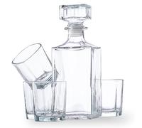 Set di 5 bicchieri da whisky in vetro borosilicato con 1 litro e 4 bicchieri da whisky da 0,2 litri di volume
