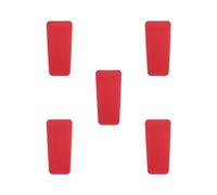 Set di 5 bigodini in silicone resistente al calore, per arricciacapelli, piastra per capelli, colore rosso