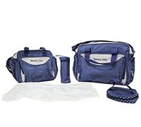 Set di 5 borse per cambio pannolini, colore: blu