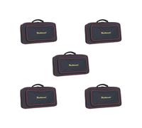 Set di 5 borse per effetti a pedale per chitarra elettrica, borsa da trasporto per pedaliera, con cerniera