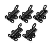 Set di 5 bulloni a chiusura automatica in alluminio nero for armadi e porte. Catenacci automatici a molla con anello trazione