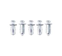Set di 5 bulloni for dadi a petalo Vite espansione for dado jack argento M5 | Ali di ancoraggio for carichi pesanti Rondelle adesive filettate for carico massimo(M5x25)
