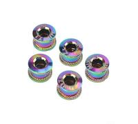 Set di 5 bulloni per corona della bicicletta, viti e dadi in acciaio compatibili con vari gruppi di manovelle e meccanismi di bloccaggio (S)