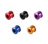 Set di 5 bulloni per guarnitura bicicletta, realizzati in lega di alluminio resistente per uso singolo e doppio disco (bulloni a disco singolo blu)