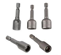 Set di 5 bussole magnetiche per dadi da 6-13 mm, codolo esagonale da 6-13 mm, per trapani elettrici, driver cordless e trapano elettrico, compatibili con unità (6-13 mm)