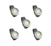 Set di 5 bussole subacquee da polso, profondità massima 50 m, impermeabile, grigio, 6,5 cm