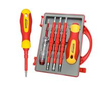 SET DI 5 CACCIAVITI ISOLATI KIT DI ATTREZZI PER ELETTRICISTI CON CUSTODIA1000 V