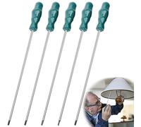 Set di 5 Cacciaviti Torx a Stella Extra Lunga, HOMURY Cacciaviti Torx Lunghi con Impugnature Ergonomiche, Cacciavite Magnetico, T15 - T30, 400mm