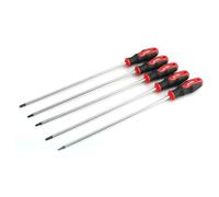 Set di 5 cacciaviti Torx extra lunghi, in acciaio al cromo vanadio da 400 mm, con manico ergonomico per riparazioni in spazi ristretti, T15 T20 T25 T27 T30
