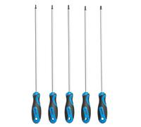 Set di 5 cacciaviti Torx extra lunghi, in acciaio S2, lunghezza lama 12 pollici, T15-T30, con cacciavite a stella lungo