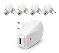 Set di 5 caricabatterie USB da 1 A, presa angolare compatta, adattatore USB-A femmina per lampada USB, ventilatore, accessori - presa tipo C a 2 pin