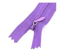 Set di 5 cerniere a spirale in nylon, 18-60 cm, design invisibile per una perfetta integrazione in abiti e tessuti per la casa,Viola,50 centimetri