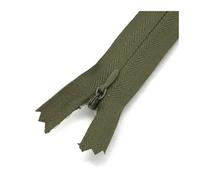 Set di 5 cerniere a spirale in nylon, 18-60 cm, design invisibile per una perfetta integrazione in abiti e tessuti per la casa,Verde militare,25 centimetri