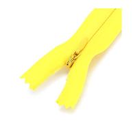 Set di 5 cerniere a spirale in nylon, 18-60 cm, design invisibile per una perfetta integrazione in abiti e tessuti per la casa,Giallo,40 centimetri