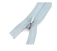 Set di 5 cerniere a spirale in nylon, 18-60 cm, design invisibile per una perfetta integrazione in abiti e tessuti per la casa,Grigio argento,50 centimetri