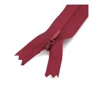 Set di 5 cerniere a spirale in nylon, 18-60 cm, design invisibile per una perfetta integrazione in abiti e tessuti per la casa,Borgogna,40 centimetri