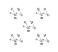 Set di 5 cerniere di supporto per coperchio resistenti, in lega di zinco, per camera dei giocattoli, armadio, 2 cerniere