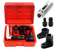 Set di 5 chiavi a bussola sonda lambda, con sensore di ossigeno da 22 mm, per sonda lambda, chiave a bussola, dadi con azionamento da 3/8 e 1/2 pollici, per smontaggio sonda lambda, riparazione auto