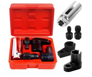 Set di 5 chiavi a bussola sonda lambda, con sensore di ossigeno da 22 mm, per sonda lambda, chiave a bussola, dadi con azionamento da 3/8 e 1/2 pollici, per smontaggio sonda lambda, riparazione auto