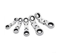 Set di 5 chiavi a cricchetto in acciaio al cromo vanadio Flex-Stubby con configurazione a doppia estremità a 12 punti per applicazioni con bulloni esagonali