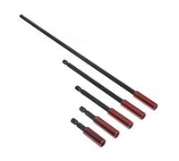 Set di 5 chiavi magnetiche di espansione, 50/60/100/150/300 mm, codolo esagonale da 1/4", supporto per punte lungo magnetico, per trapani e avvitatore a percussione