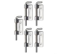 Set di 5 chiavistelli a molla per fissare porte interne ed esterne, armadi e cassapanche, protezione affidabile (S sinistra)