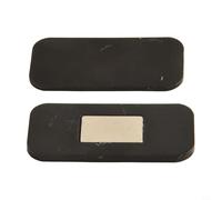 Set di 5 chiusure magnetiche per ante di armadietti, invisibili, in acciaio inox, per armadio, cassetti, struttura resistente, colore argento nero, 4 x 2 cm, facile installazione (nero 1 set)