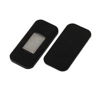 Set di 5 chiusure magnetiche per ante di armadietti, invisibili, in acciaio inox, per armadio, cassetti, struttura resistente, colore argento nero, 4 x 2 cm, facile installazione (set da 5 pezzi)
