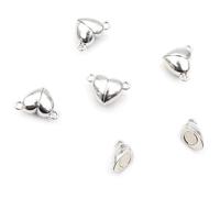 Set di 5 chiusure magnetiche rotonde a forma di cuore, per braccialetti e collane fai da te, alla moda