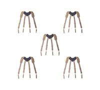 Set di 5 cinture regolabili per attrezzi, compagno affidabile per ogni progetto, da uomo, imbottita, regolabile, in nylon, con bretelle tattiche tipo X, color cachi