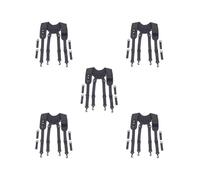 Set di 5 cinture regolabili per attrezzi, compagno affidabile per ogni progetto, da uomo, imbottita, regolabile, in nylon, con bretelle tattiche tipo X, colore nero