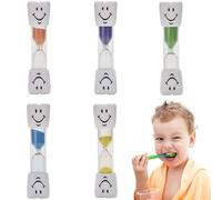 Set di 5 clessidre a 3 minuti per lavarsi i denti, timer, clessidra, timer da cucina, indicatore dell'ora, clessidra colorata per apprendimento, gioco temporizzazione, regali creativi
