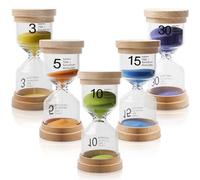 Set di 5 clessidre colorate per bambini, clessidra, 5 colori, 3/5/10/15/30, timer in vetro per scuola, kita aula, giochi, casa, cucina, ufficio, tea time per bambini, lavarsi i denti