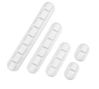 Set di 5 Clip per Cavi Adesive - Organizer per la Gestione dei Cavi - Ganci per Cavi di Alimentazione, USB, Caricatori, Ideali per Ufficio e Casa (Grigio, 1-1-3-5-7 Prese) porta cavi