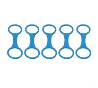 Set di 5 clip per maschera da snorkeling in silicone elastico per cinghie per maschera subacquea, adatto a tubi di respirazione di diametro 27 mm (blu)