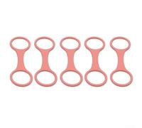 Set di 5 clip per maschera da snorkeling, in silicone elastico, per fissare le cinghie della maschera subacquea ai tubi di respirazione, diametro 27 mm (rosa)