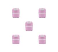 Set di 5 contenitori per colla per ciglia in ABS di ricambio portatile sigillato elegante pulsante interruttore scatola barattolo accessori strumento di bellezza rosa