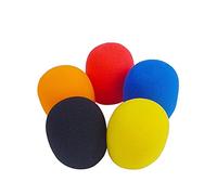 Set di 5 coperture universali in schiuma per microfono, tappi in spugna per karaoke DJ, colori assortiti - nero, blu, arancione, rosso, giallo