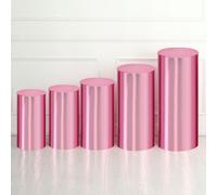Set di 5 copricalzini in spandex per cilindri, rosa, tessuto foil