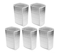 Set di 5 coprivasi con pellicola isolante termico a doppio strato, fornisce un'efficace protezione dal gelo e riflessione del calore, per uso in giardino (29 x 105 cm)