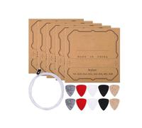 Set di 5 corde di ricambio in nylon per ukulele e 10 plettri in feltro per diversi tipi di ukulele garantiscono suoni chiari e piacevoli, prodotti per la cura e le corde di ricambio per una facile