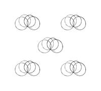 Set di 5 corde per ukulele professionali in nylon, 4 corde, accessori fai da te, colore nero