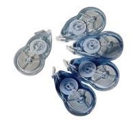 Set di 5 correttori a nastro, 20 m x 5 mm, colore bianco, ad asciugatura rapida, per un totale di 100 m, per scrivere e annotare appunti