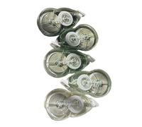 Set di 5 correttori a nastro, 20 m x 5 mm, per creazione di biglietti, album di ritagli, nastri bianchi ricaricabili, totale 100 m