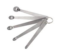 Set di 5 cucchiai dosatori in acciaio inox per salsa domestica, posate per accesso a cucchiai, cucchiaio in metallo, cucchiaino da tè pizzico Smidgen tazze secche e liquide e