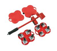 Set di 5 cursori per mobili pesanti con barra di leva, strumenti per spostare facilmente letti e elettrodomestici, per mobili pesanti e assistenza allo spostamento senza sforzo
