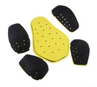 Set di 5 cuscinetti protettivi per moto, gomiti, spalle e schiena, progettati per comfort e sicurezza in equitazione e sport