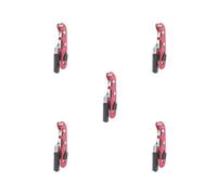 Set di 5 discensori autofrenanti per corde da 9-13 mm, per arrampicata su roccia, caverne, rappelling, colore rosso